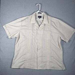 Vintage Omega Button Down Shirt Men’s Size 4XL 4‎ Pocket Embroidered Rockabilly